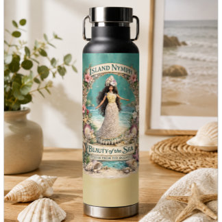 Island Nymph Tropical Spiritual Ocean Fantasy Art Water Bottle