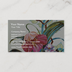 Island of beauty Yellow flowers Business Card