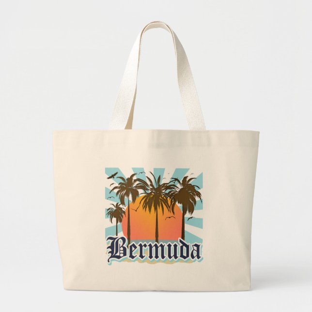 Island of Bermuda Souvenirs Large Tote Bag (Front)