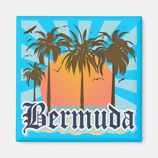 Island of Bermuda Souvenirs Magnet (Front)