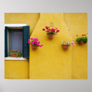 Island of Burano, Burano, Italy. Colorful Burano 3 Poster