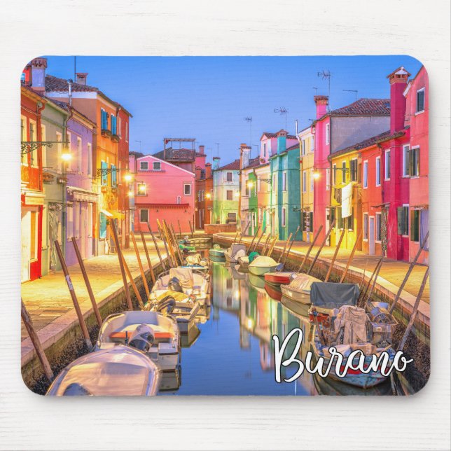 Island Of Burano, Italy Mouse Mat (Front)
