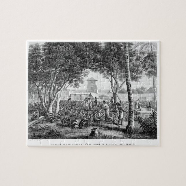 Island of Guam: Natives at Work in the Garden of t Jigsaw Puzzle (Horizontal)