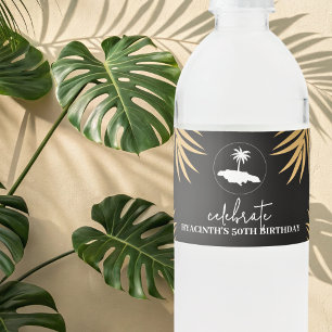 Island of Jamaica Birthday Water Bottle Label