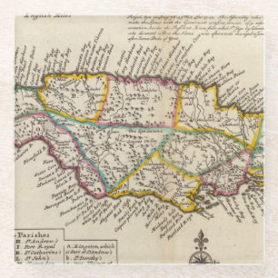 Island of Jamaica Glass Coaster