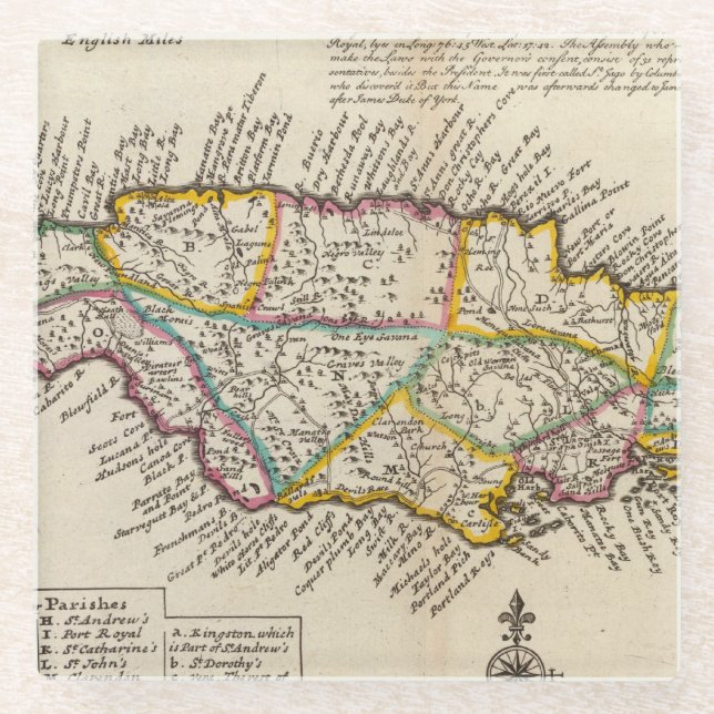 Island of Jamaica Glass Coaster (Front)