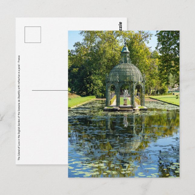 Island of Love in the Chateau de Chantilly Postcard (Front/Back)