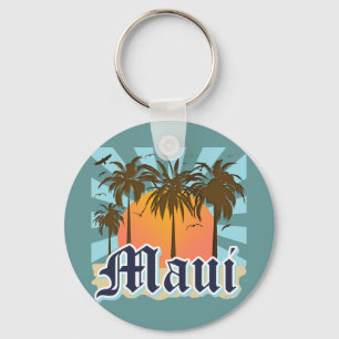 Island of Maui Hawaii Souvenir Key Ring