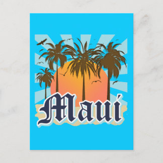 Island of Maui Hawaii Souvenir Postcard