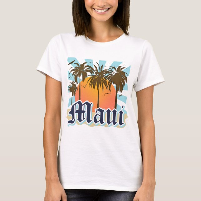 Island of Maui Hawaii Souvenir T-Shirt (Front)