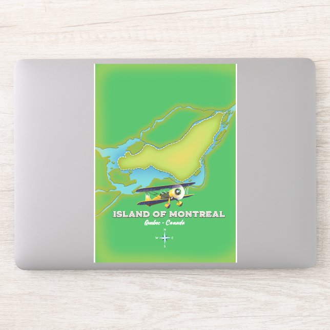Island of Montreal Canada map (Computer)