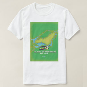 Island of Montreal Canada map T-Shirt