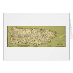 Island of Puerto Rico Map 1900