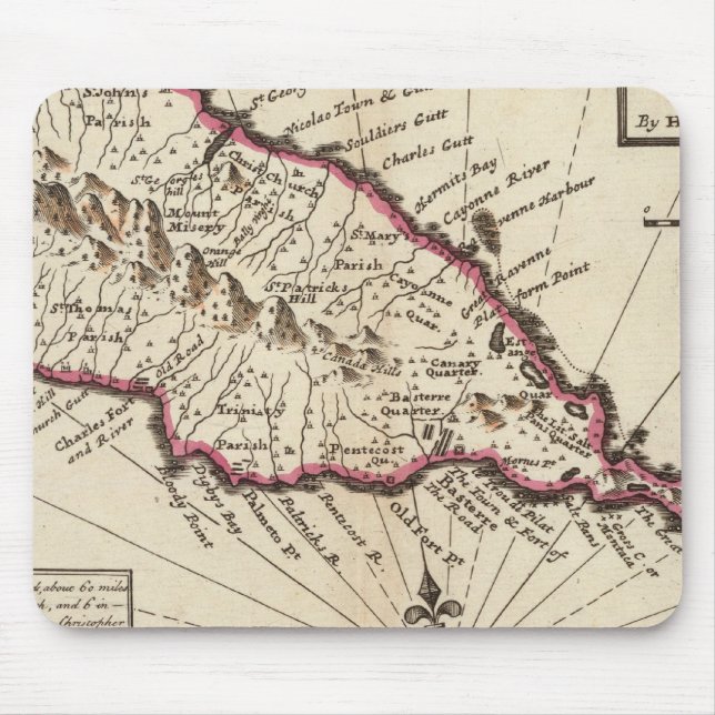 Island of St Christophers Mouse Mat (Front)