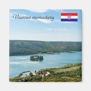 Island of Visovac monastery in Krka NP - Croatia Magnet