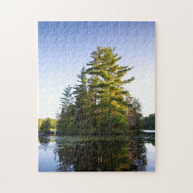 Island on Lake Long Pond Jigsaw Puzzle (Vertical)