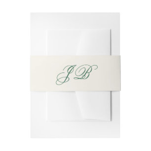 Island Palm Stripe Cabana Beach Retro blue wedding Invitation Belly Band