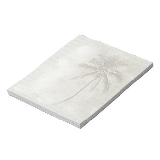 Island Palm Tree Light Beige Notepad
