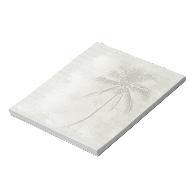 Island Palm Tree Light Beige Notepad (Rotated)