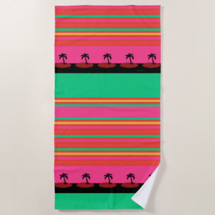 Island Palm Trees  Beach Towel