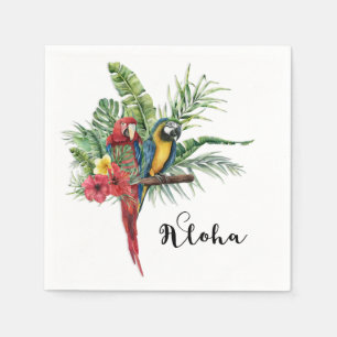 Island Paradise Birds Tropical Floral Botanical Napkin