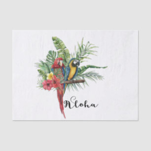 Island Paradise Birds Tropical Floral Botanical Tissue Paper