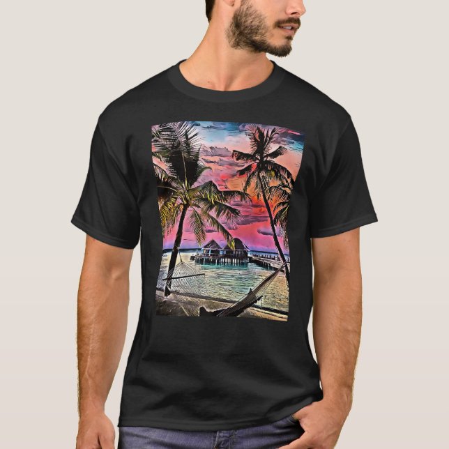 Island Paradise Maldives  1 T-Shirt (Front)