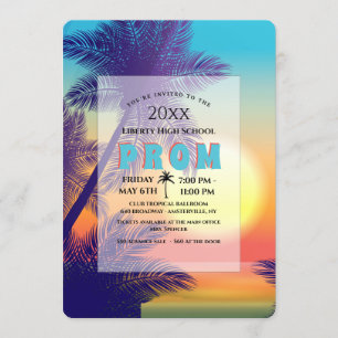 Island Paradise Prom Invitation