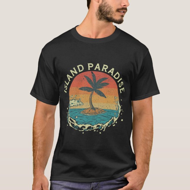 Island Paradise Sunset T-Shirt (Front)