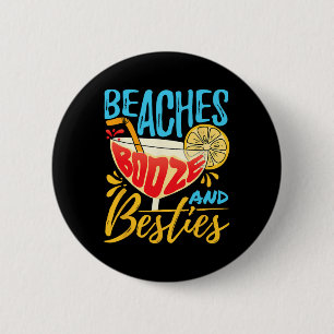 Island Party Beach Bachelorette - Beaches Booze An 6 Cm Round Badge