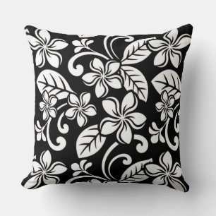 ISLAND PLUMERIA (BLACK) CUSHION