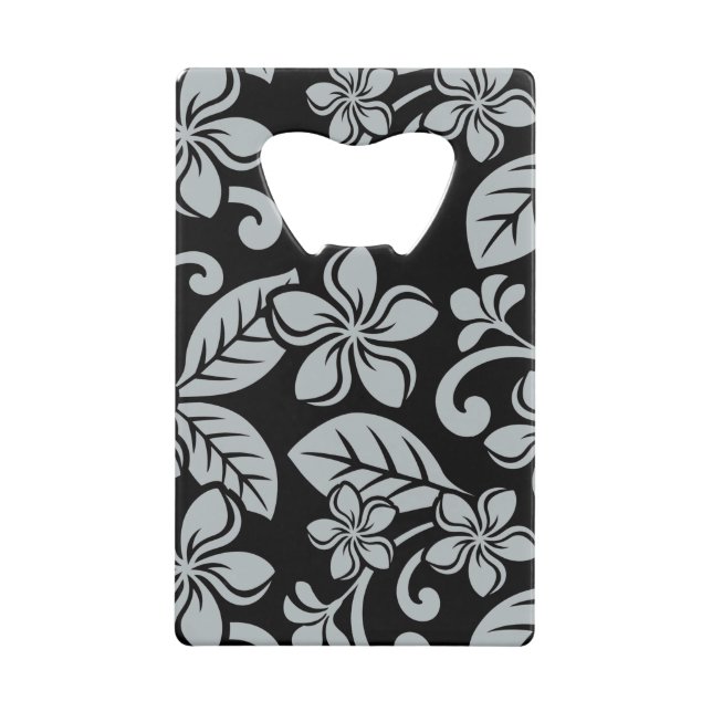 ISLAND PLUMERIA (BLACK/GRAY) CREDIT CARD BOTTLE OP (Back)