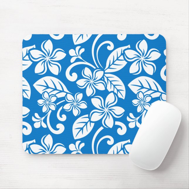 ISLAND PLUMERIA (BLUE SKY) MOUSE MAT (With Mouse)