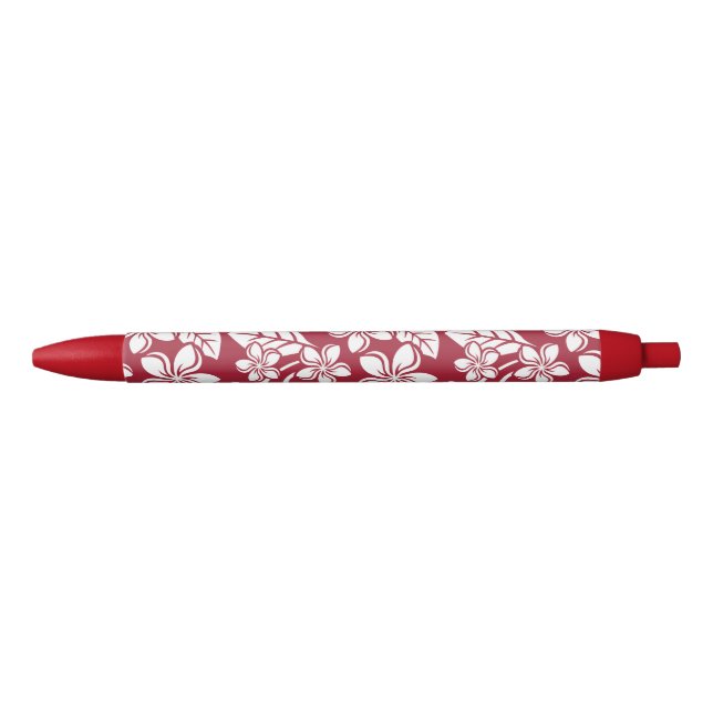 ISLAND PLUMERIA (CARDINAL RED) BLACK INK PEN (Front)