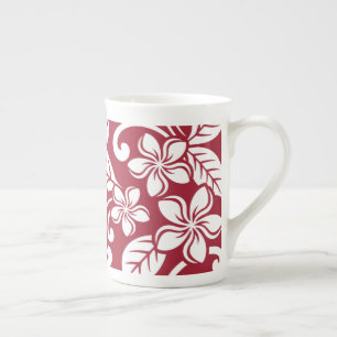 ISLAND PLUMERIA (CARDINAL RED) BONE CHINA MUG