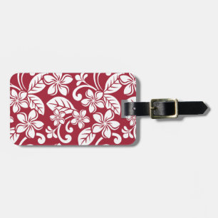 ISLAND PLUMERIA (CARDINAL RED) LUGGAGE TAG