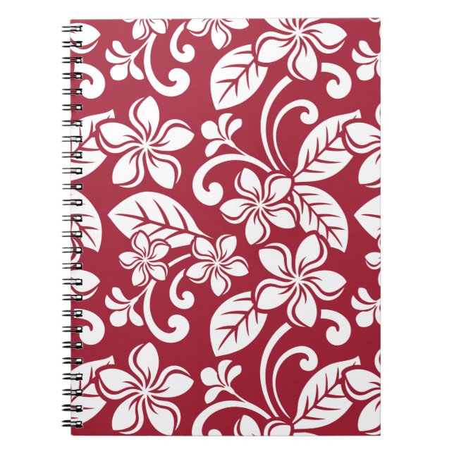 ISLAND PLUMERIA (CARDINAL RED) Notebook (Front)