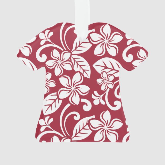 ISLAND PLUMERIA (CARDINAL RED) ORNAMENT (Back)