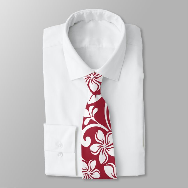 ISLAND PLUMERIA (CARDINAL RED) TIE (Tied)