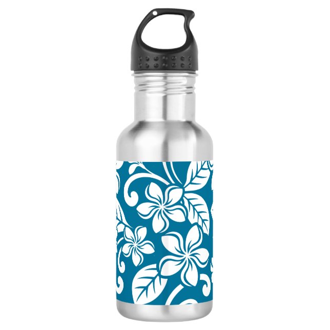ISLAND PLUMERIA (CARIBBEAN BLUE) 532 ML WATER BOTTLE (Front)