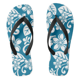 ISLAND PLUMERIA (CARIBBEAN BLUE) Flip Flops
