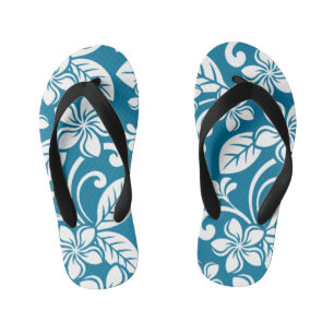 ISLAND PLUMERIA (CARIBBEAN BLUE)Pair of Flip Flops