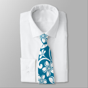 ISLAND PLUMERIA (CARIBBEAN BLUE) TIE