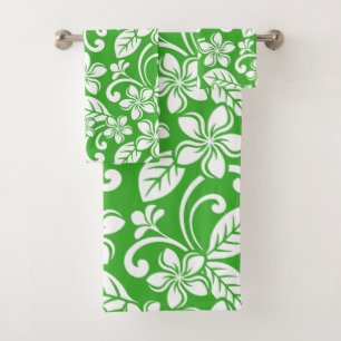 ISLAND PLUMERIA (CITRUS GREEN) BATH TOWEL SET