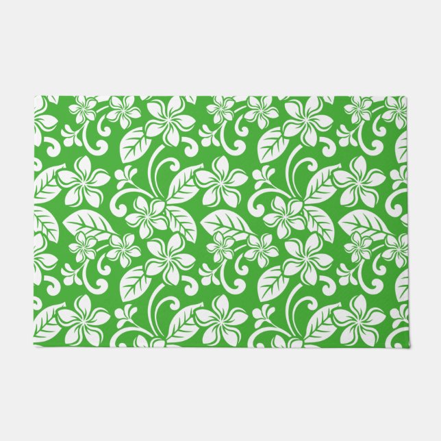 ISLAND PLUMERIA (CITRUS GREEN) DOORMAT (Front)