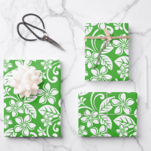 ISLAND PLUMERIA (CITRUS GREEN) WRAPPING PAPER SHEE