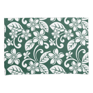 ISLAND PLUMERIA (FOREST GREEN) PILLOWCASE