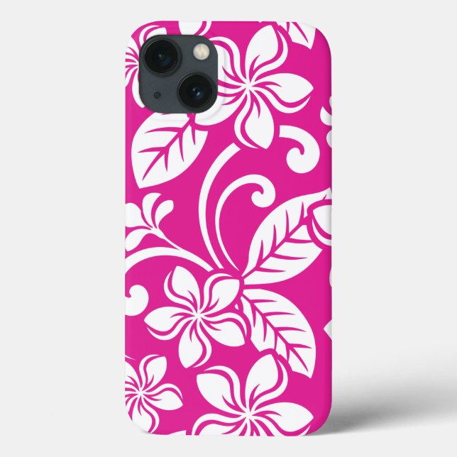 ISLAND PLUMERIA (HOT PINK) Case-Mate iPhone CASE (Back)