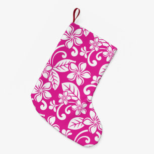ISLAND PLUMERIA (HOT PINK) SMALL CHRISTMAS STOCKING