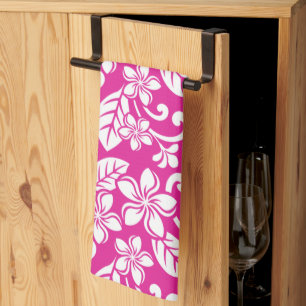 ISLAND PLUMERIA (HOT PINK) TEA TOWEL
